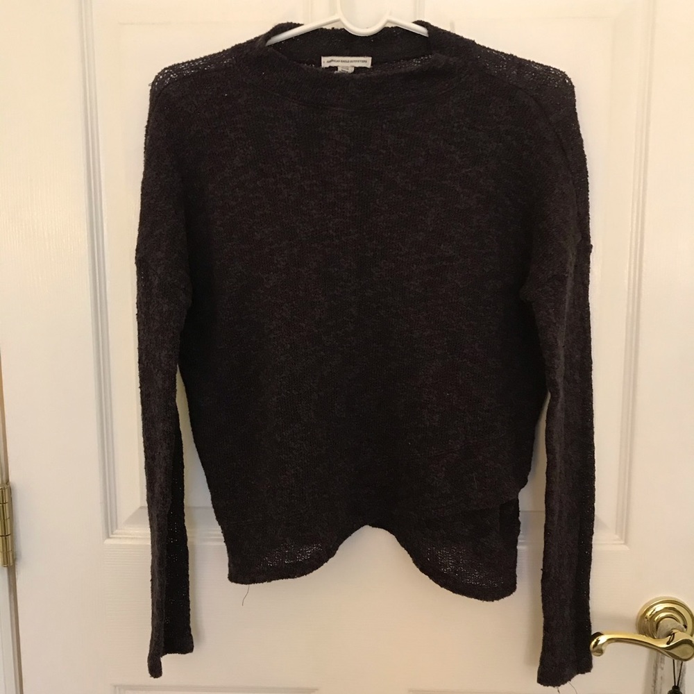 american eagle purple sweater